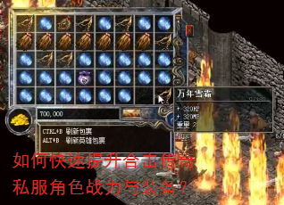 如何快速提升合击传奇私服角色战力与装备? 如何快速提升合击传奇私服角色战力与装备?